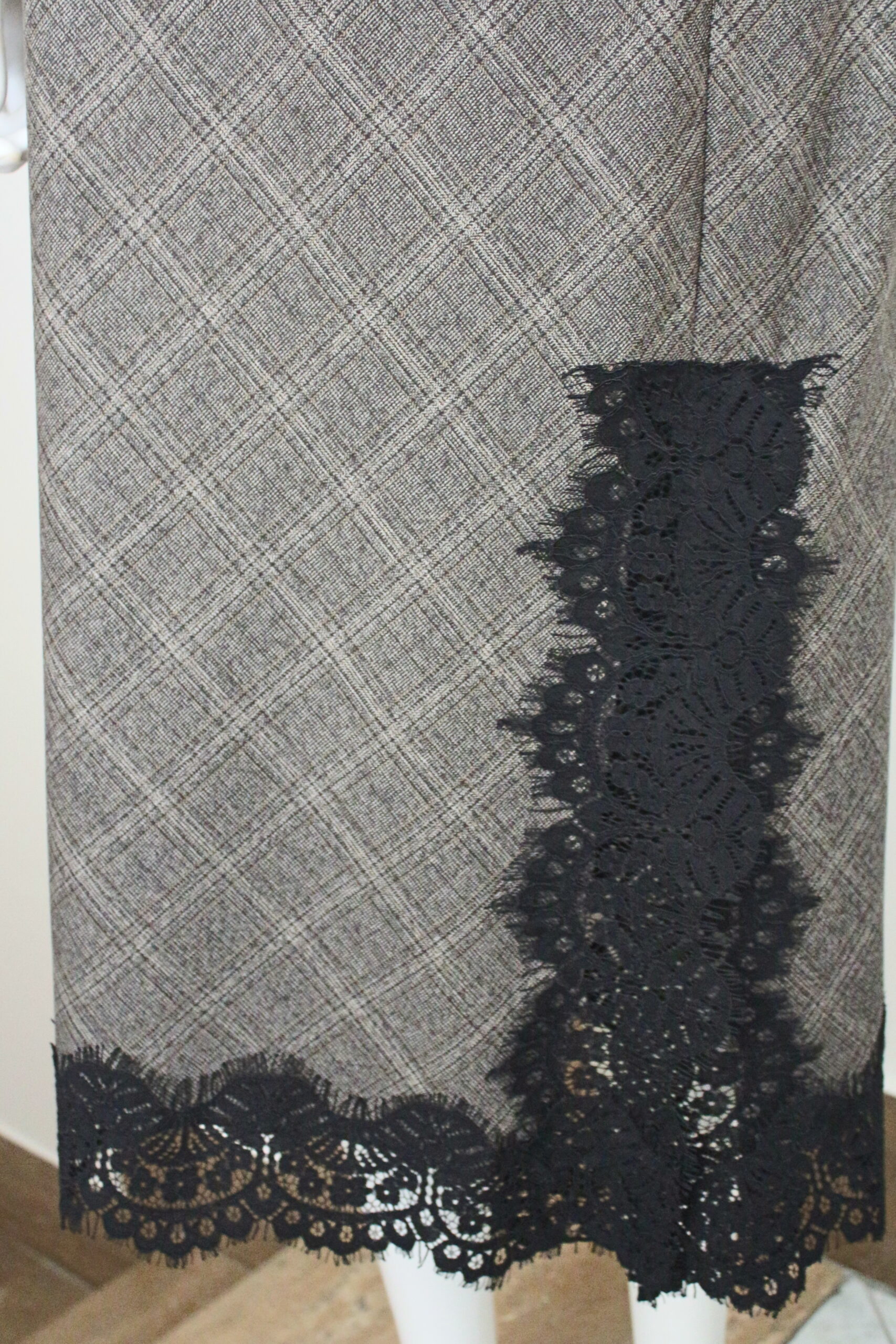 Alma Rose - Gonna stampa check con pizzo Art. AR8099 - immagine 3