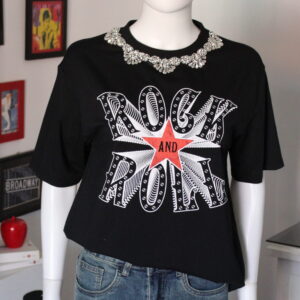 You Decide - T-shirt "Rock and Roll" con strass Art. T11115