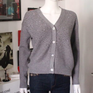 Gaudì Jeans - Cardigan a costine con strass Art. 621BD53015